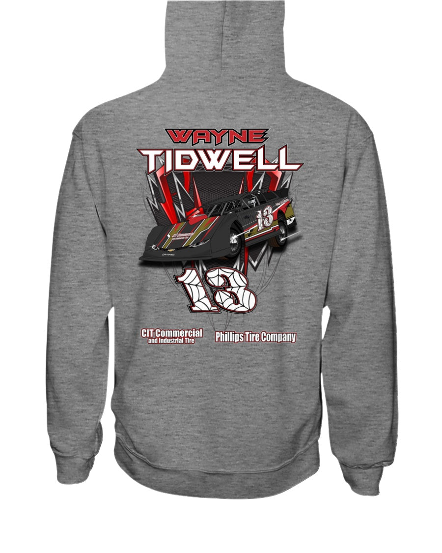 Wayne Tidwell 2020 Hoodie - Red Bomb Graphics - Custom Dirt Racing Shirts