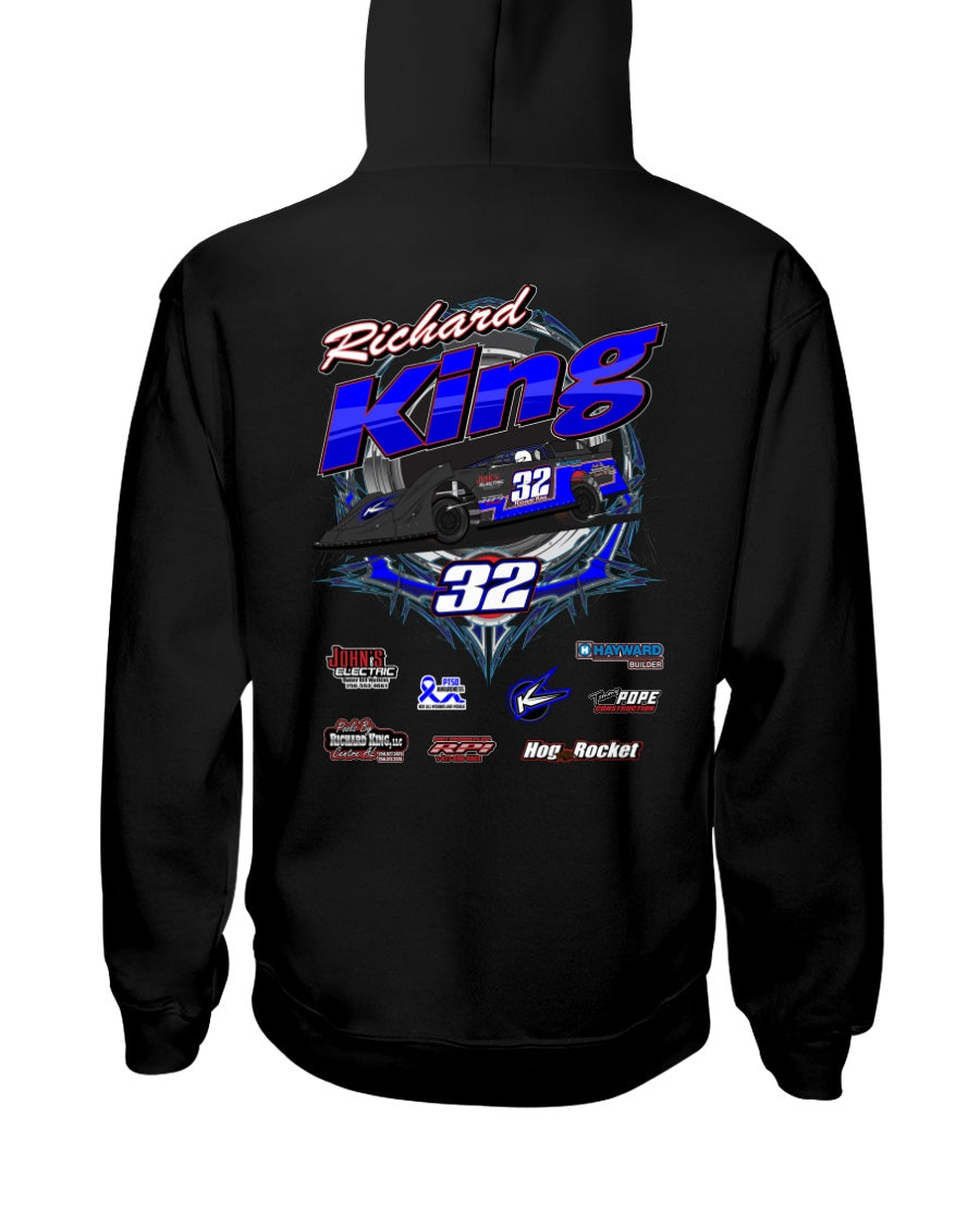 Richard King 2020 Hoodie - Red Bomb Graphics - Custom Dirt Racing Shirts