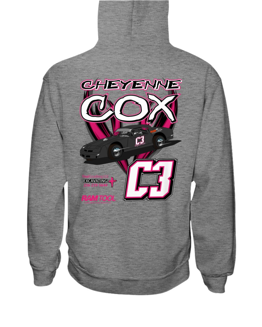 Cheyenne Cox 2020 Hoodie - Red Bomb Graphics - Custom Dirt Racing Shirts