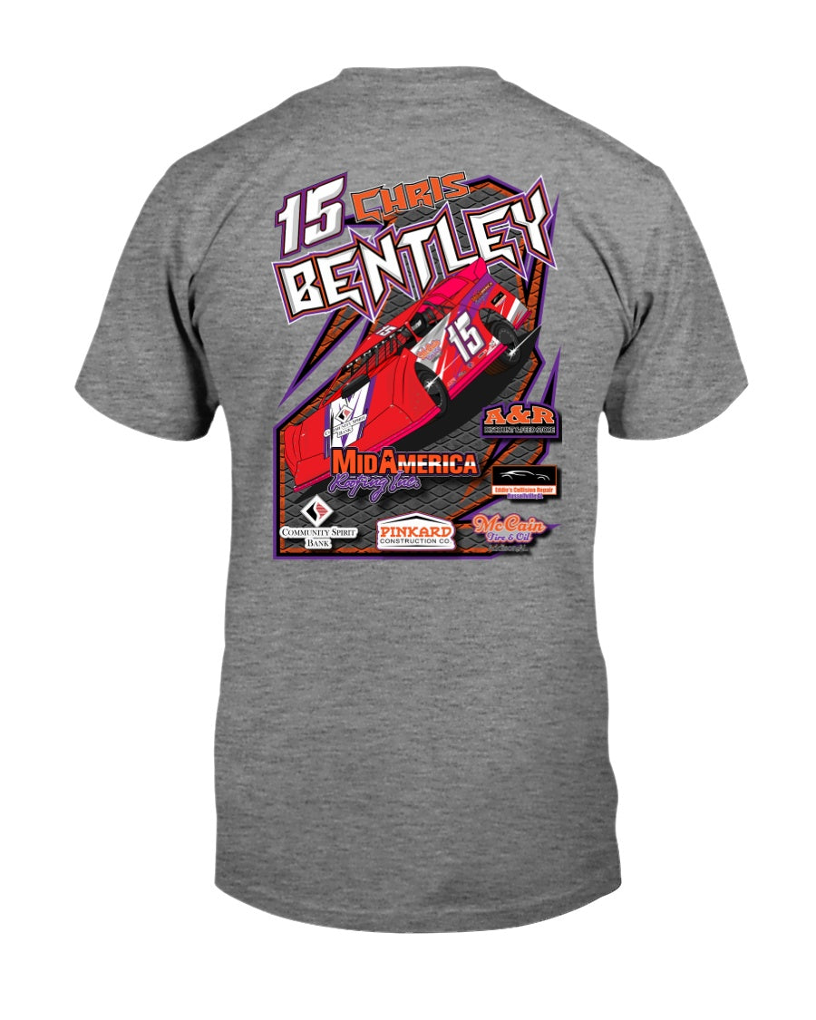 Chris Bentley 2020 (Bella + Canvas) - Red Bomb Graphics - Custom Dirt Racing Shirts