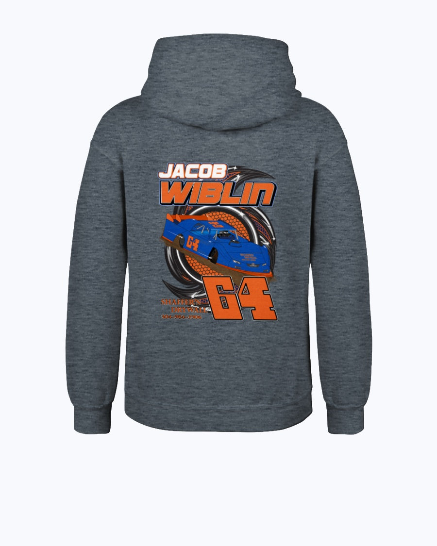 Jacob WIblin 2020 Youth Hoodie - Red Bomb Graphics - Custom Dirt Racing Shirts