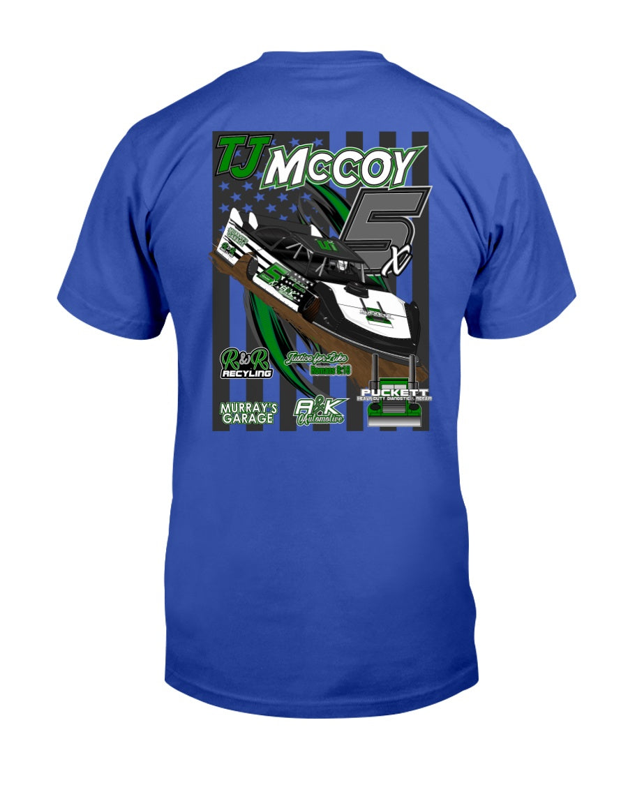 TJ McCoy 2020 - Red Bomb Graphics - Custom Dirt Racing Shirts