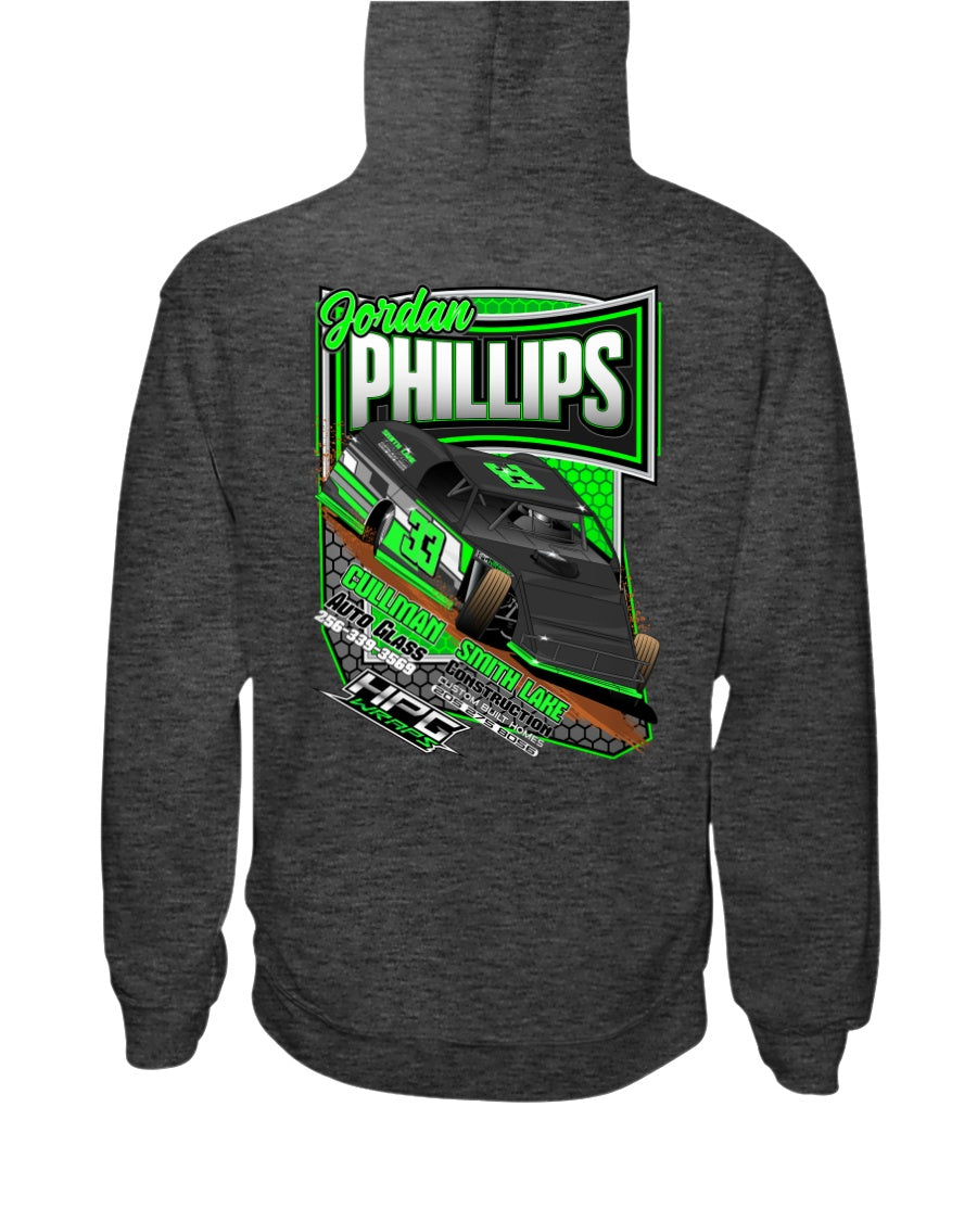 Jordan Phillips 2020 Hoodie - Red Bomb Graphics - Custom Dirt Racing Shirts