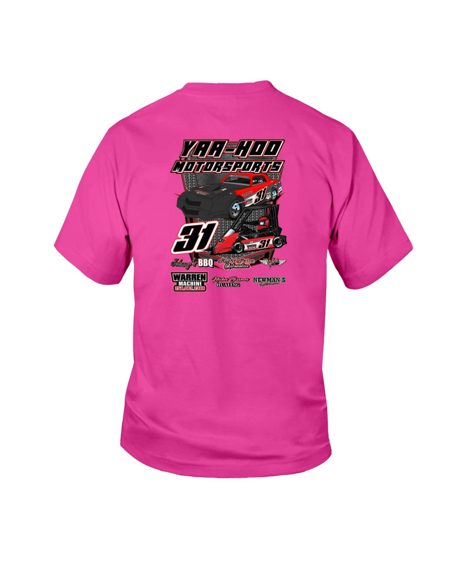 Yaa-Hoo Motorsports 2020 Youth - Red Bomb Graphics - Custom Dirt Racing Shirts