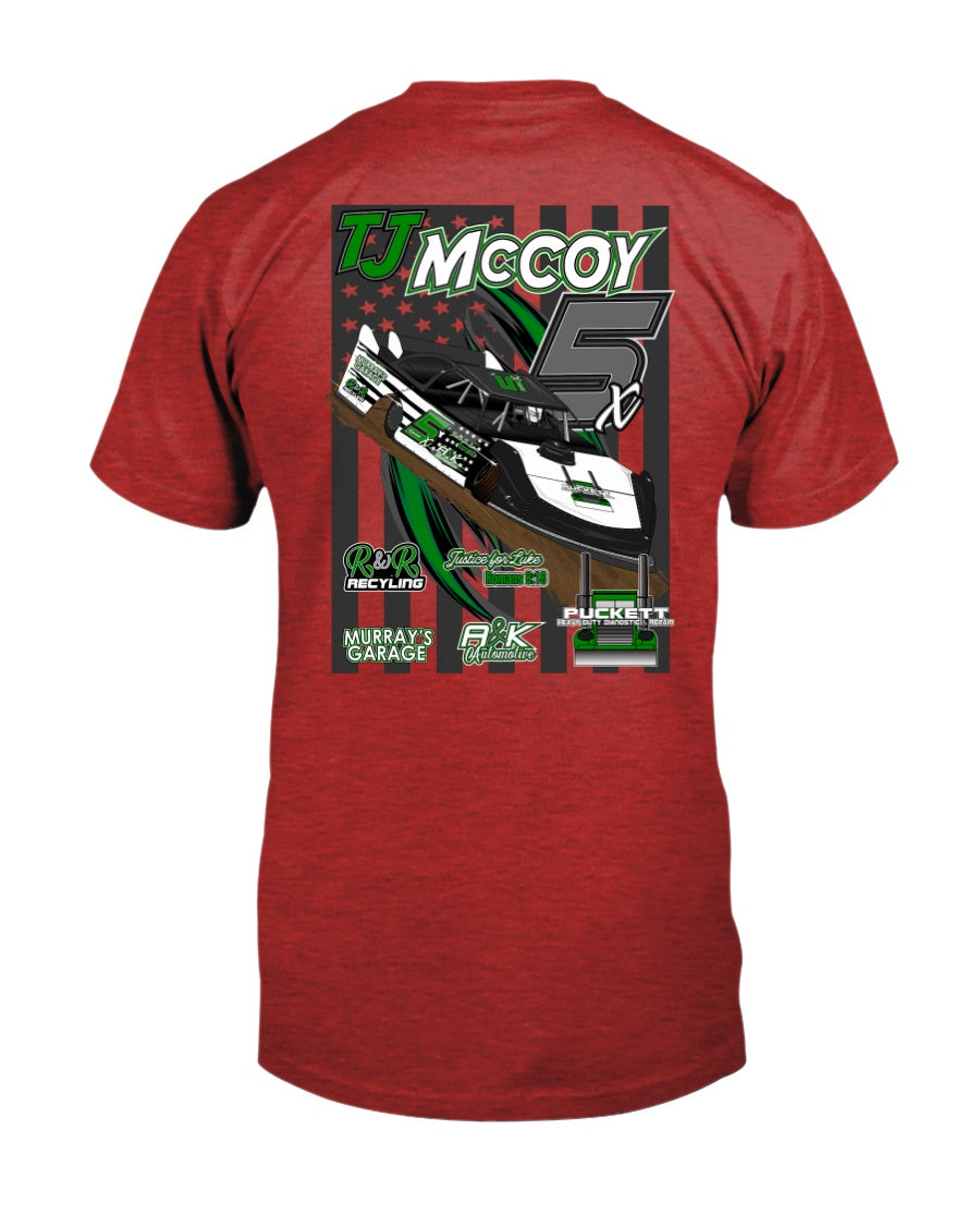 TJ McCoy 2020 - Red Bomb Graphics - Custom Dirt Racing Shirts