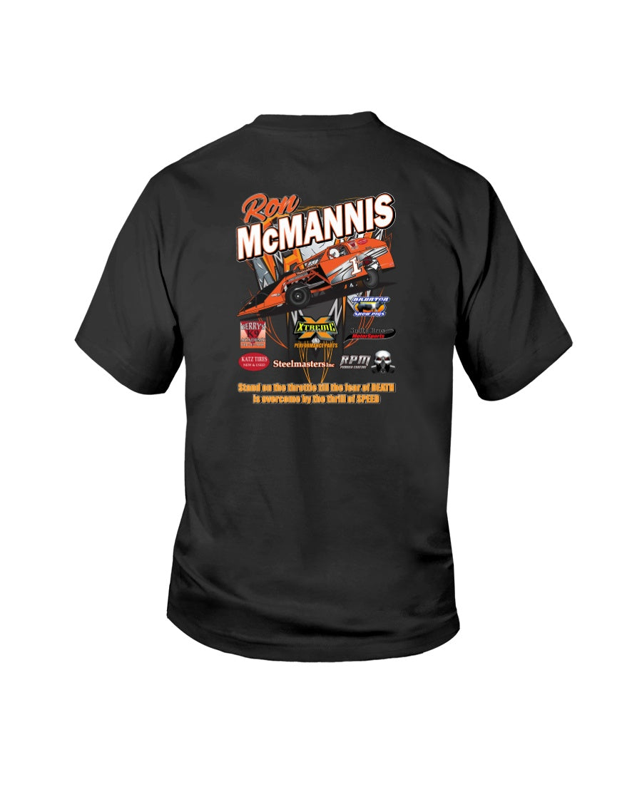 Ron McMannis 2020 Youth - Red Bomb Graphics - Custom Dirt Racing Shirts