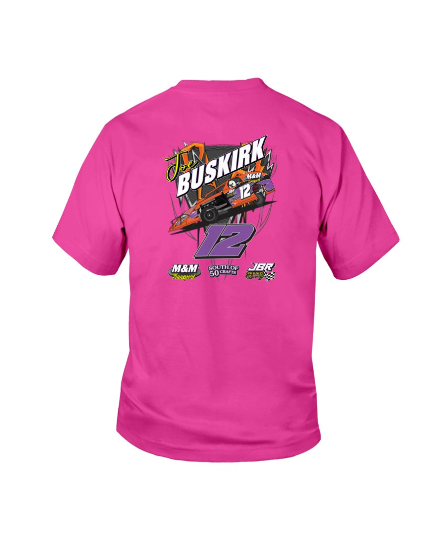 Joe Buskirk 2020 Youth - Red Bomb Graphics - Custom Dirt Racing Shirts