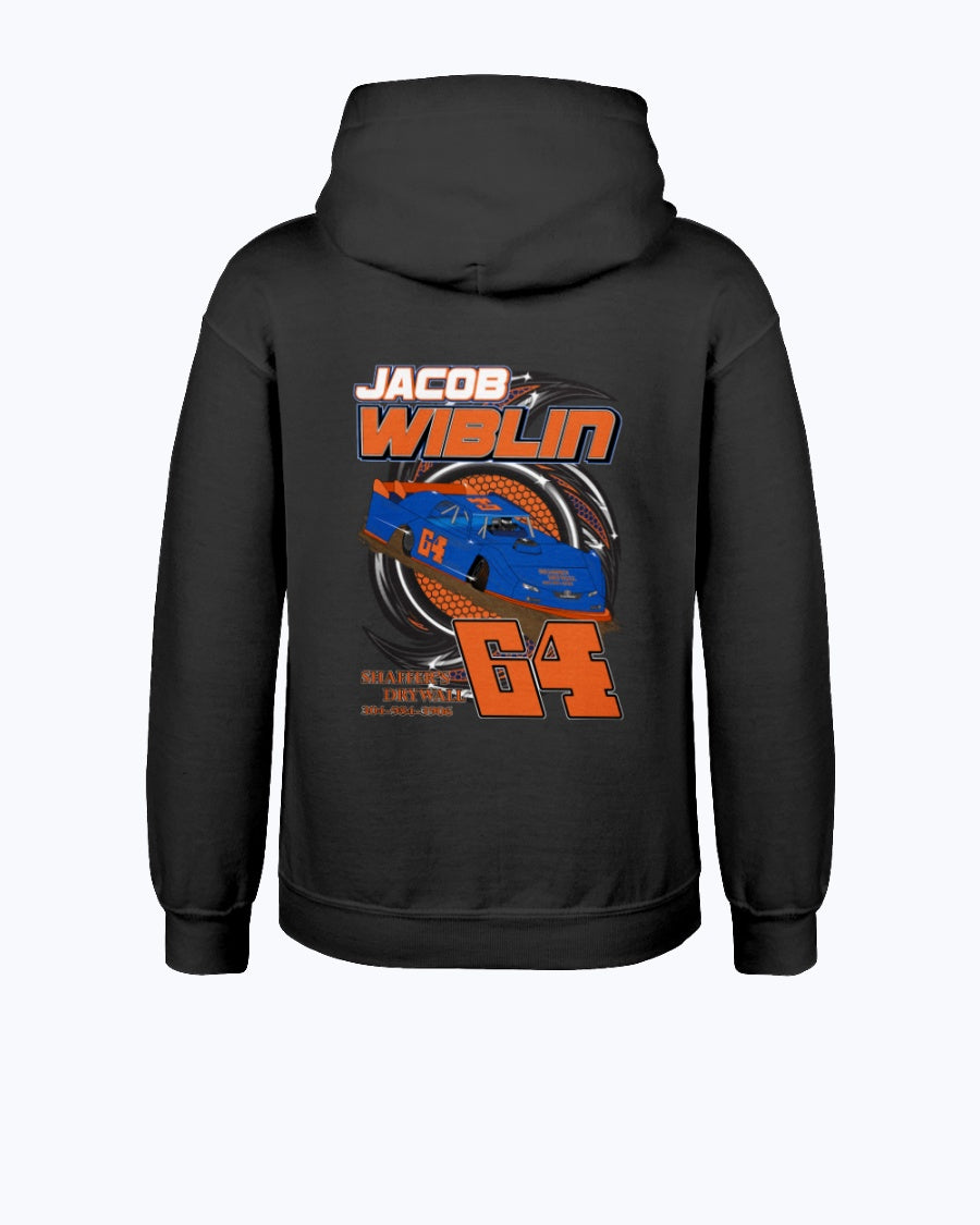 Jacob WIblin 2020 Youth Hoodie - Red Bomb Graphics - Custom Dirt Racing Shirts