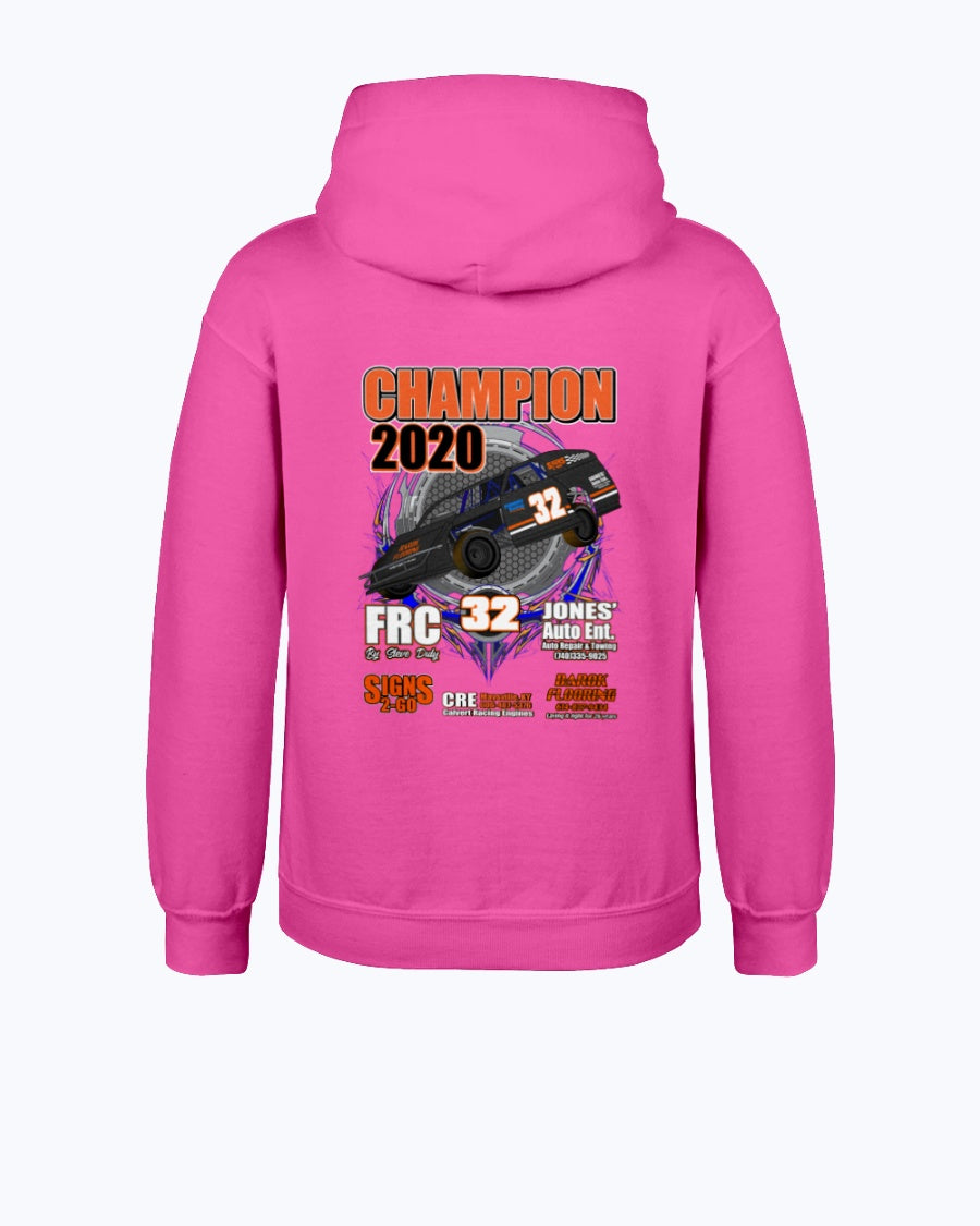 Brandon Furniss 2020 Champion Youth Hoodie - Red Bomb Graphics - Custom Dirt Racing Shirts