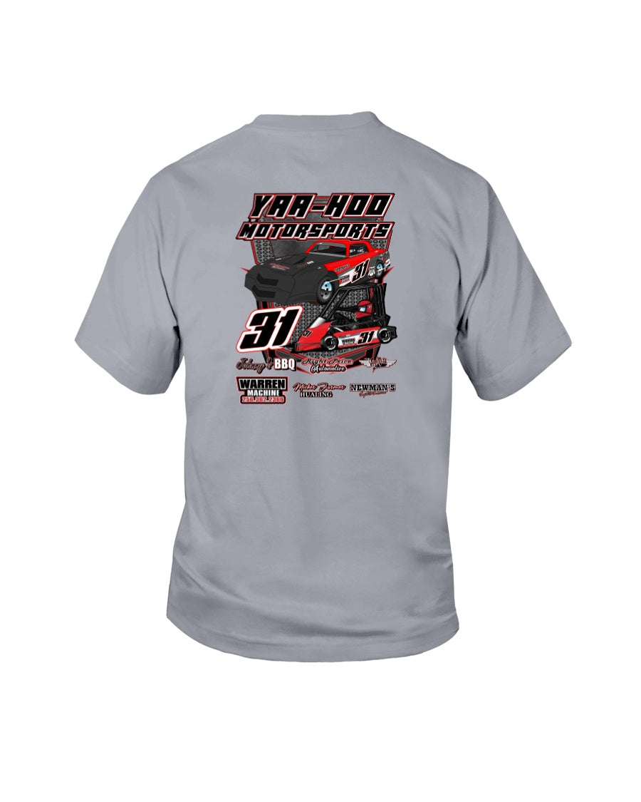 Yaa-Hoo Motorsports 2020 Youth - Red Bomb Graphics - Custom Dirt Racing Shirts