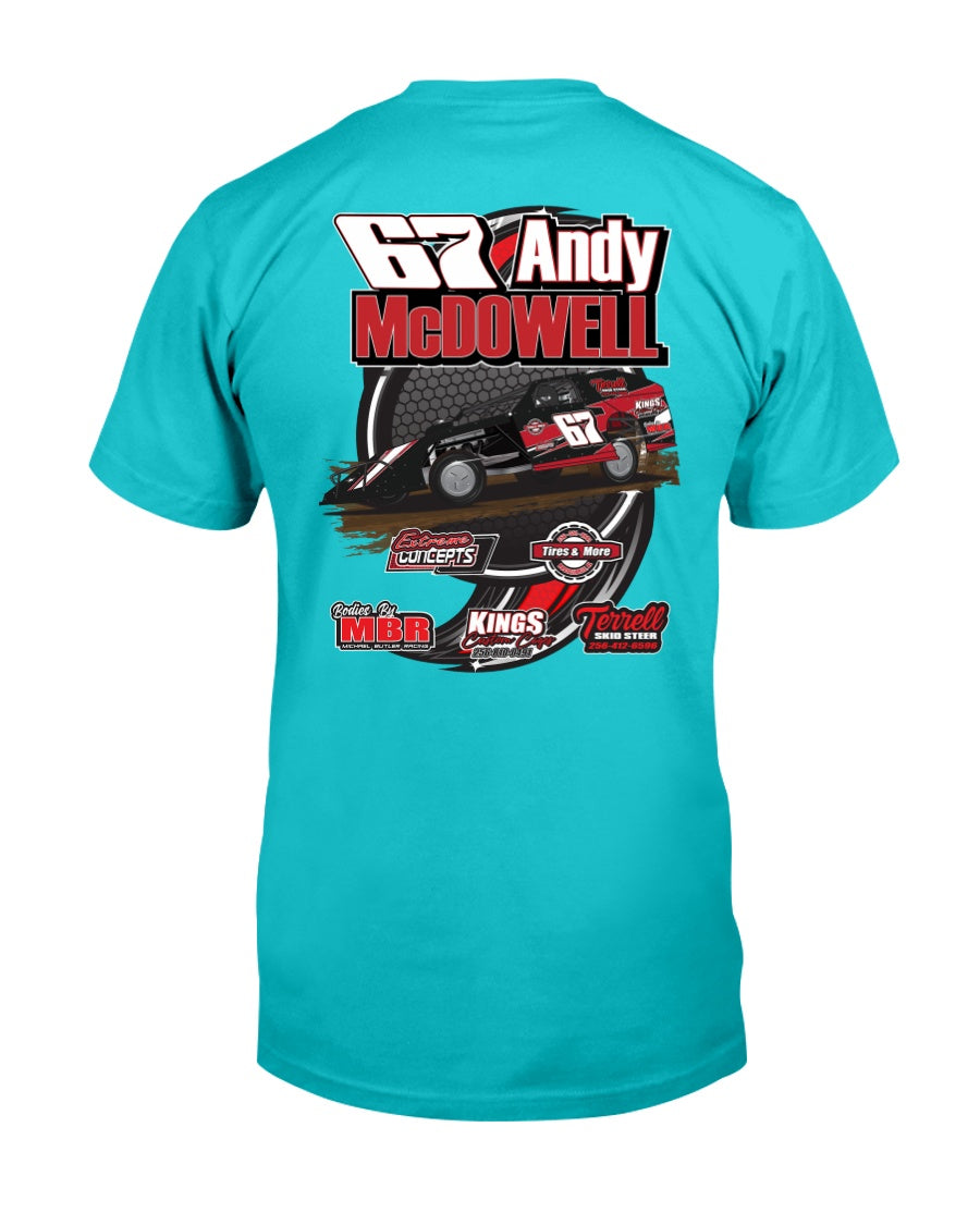 Andy Mcdowell 2020 - Red Bomb Graphics - Custom Dirt Racing Shirts