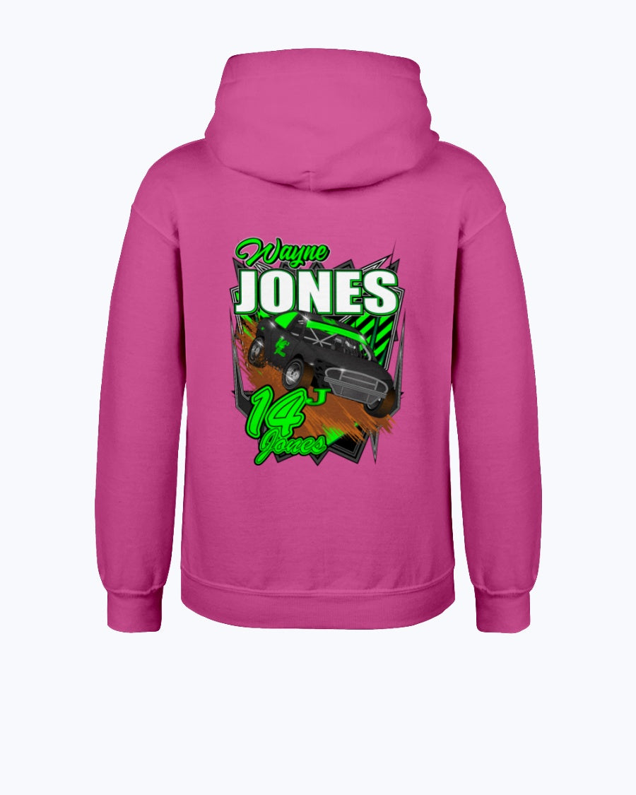 Wayne Jones 2020 Youth Hoodie - Red Bomb Graphics - Custom Dirt Racing Shirts