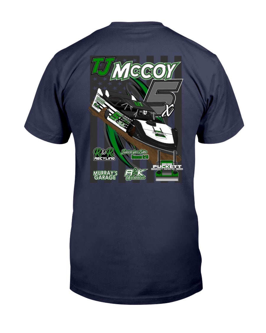 TJ McCoy 2020 - Red Bomb Graphics - Custom Dirt Racing Shirts