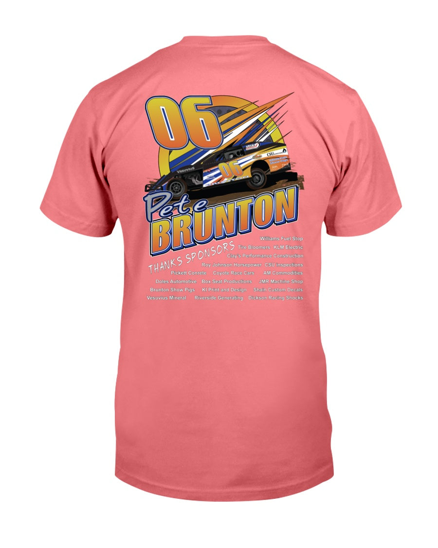 Pete Brunton 2020 #2 - Red Bomb Graphics - Custom Dirt Racing Shirts