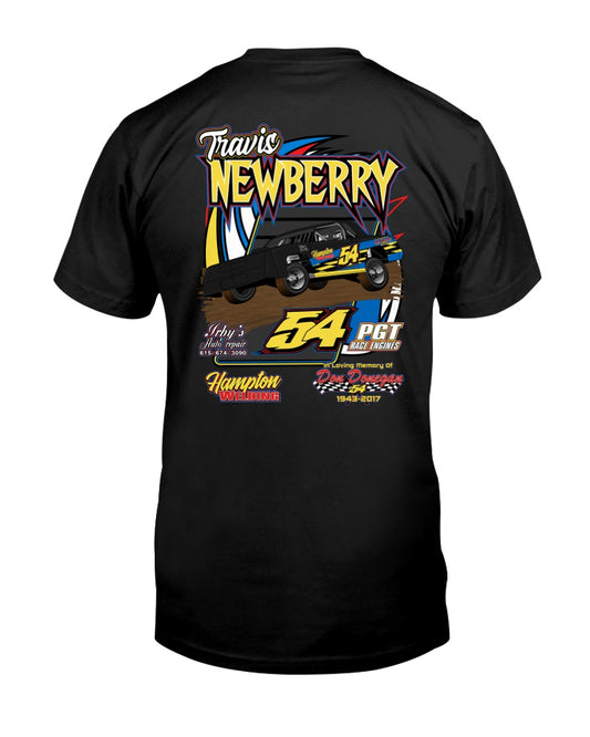 Travis Newberry 2020 - Red Bomb Graphics - Custom Dirt Racing Shirts