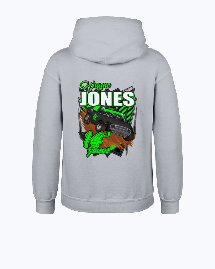 Wayne Jones 2020 Youth Hoodie - Red Bomb Graphics - Custom Dirt Racing Shirts