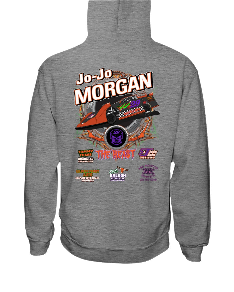 Jo-Jo Morgan 2020 Hoodie - Red Bomb Graphics - Custom Dirt Racing Shirts