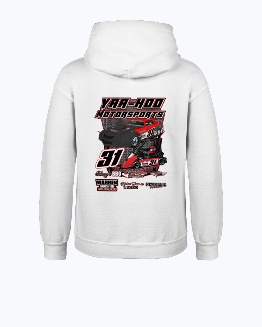 Yaa-Hoo Motorsports 2020 Youth Hoodie - Red Bomb Graphics - Custom Dirt Racing Shirts