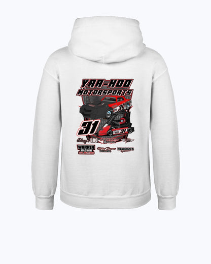 Yaa-Hoo Motorsports 2020 Youth Hoodie - Red Bomb Graphics - Custom Dirt Racing Shirts