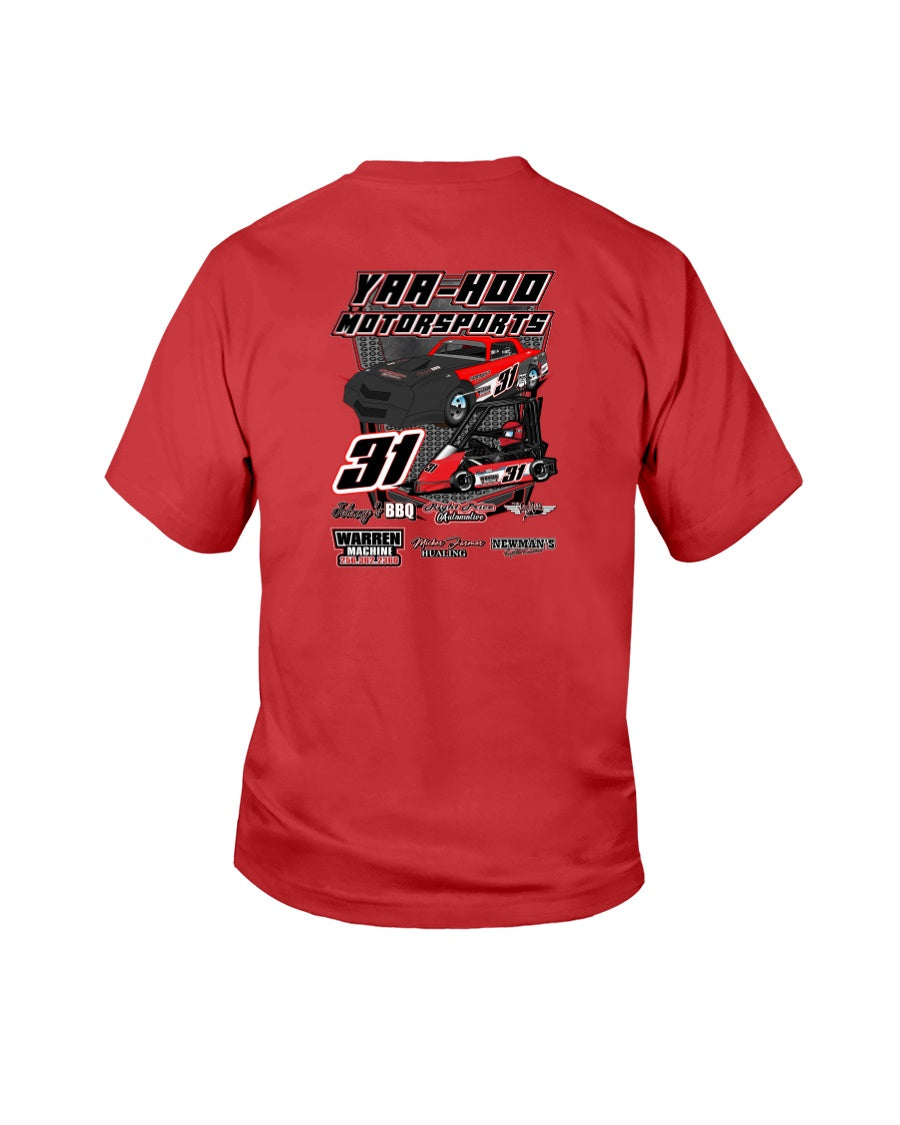 Yaa-Hoo Motorsports 2020 Youth - Red Bomb Graphics - Custom Dirt Racing Shirts