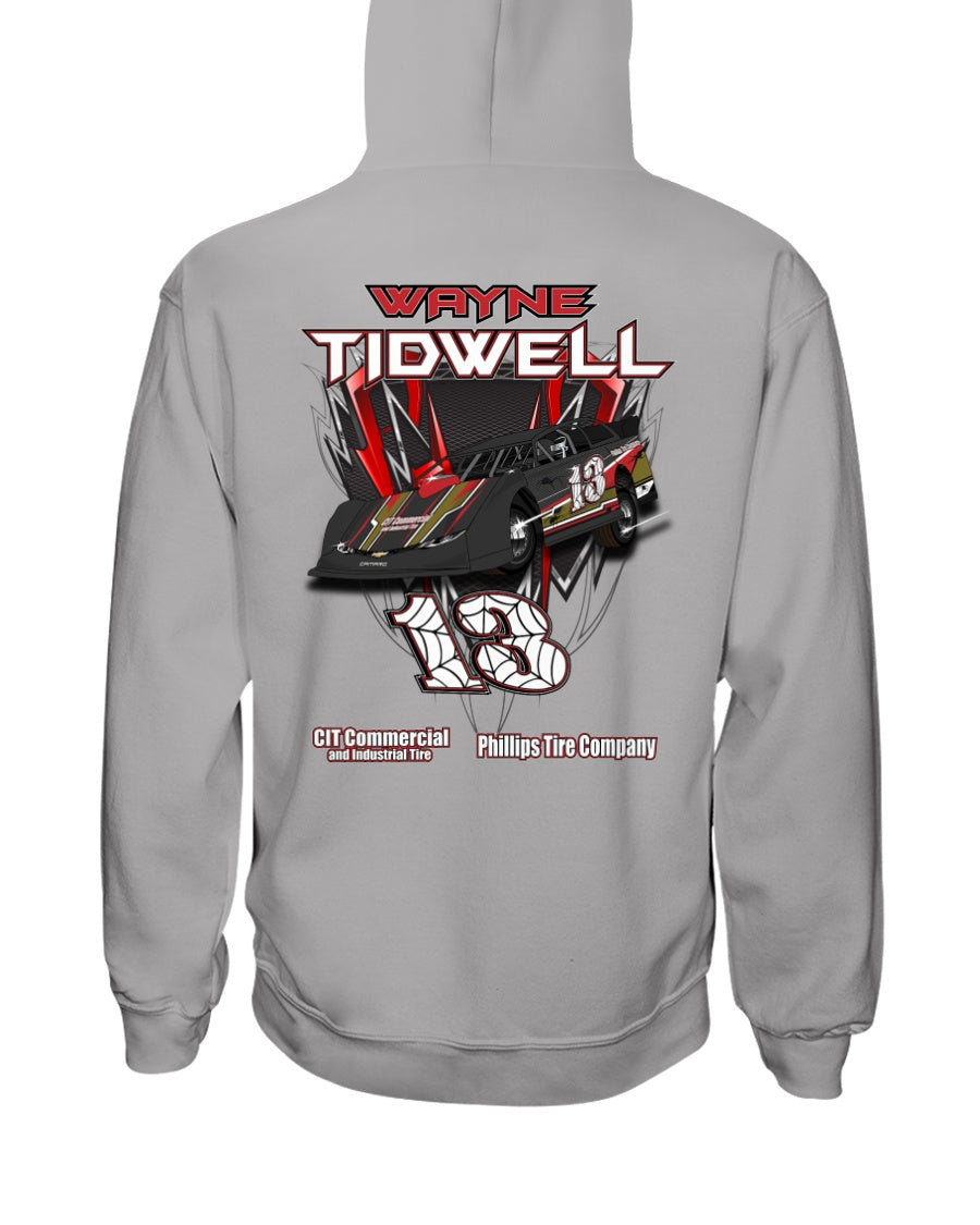 Wayne Tidwell 2020 Hoodie - Red Bomb Graphics - Custom Dirt Racing Shirts