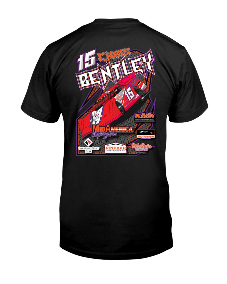 Chris Bentley 2020 (Bella + Canvas) - Red Bomb Graphics - Custom Dirt Racing Shirts