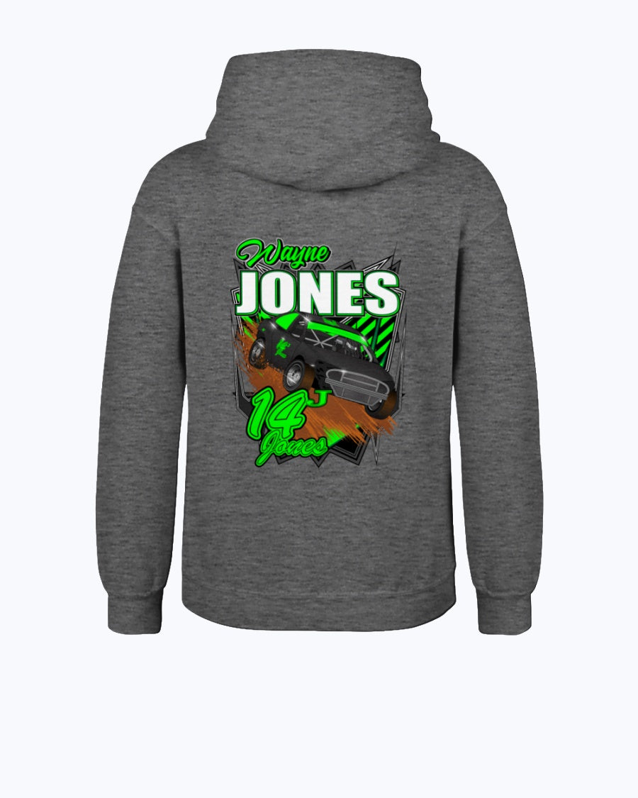 Wayne Jones 2020 Youth Hoodie - Red Bomb Graphics - Custom Dirt Racing Shirts