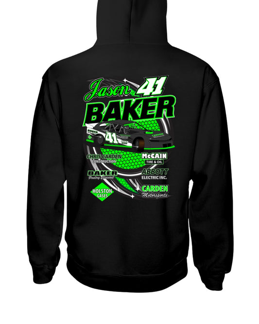 Jason Baker 2020 Hoodie - Red Bomb Graphics - Custom Dirt Racing Shirts