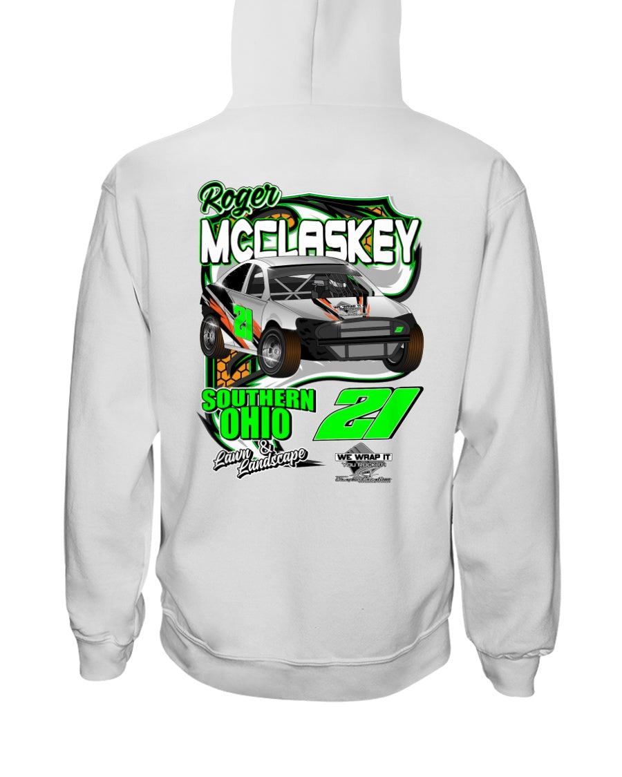 Roger McClaskey 2020 Hoodie - Red Bomb Graphics - Custom Dirt Racing Shirts