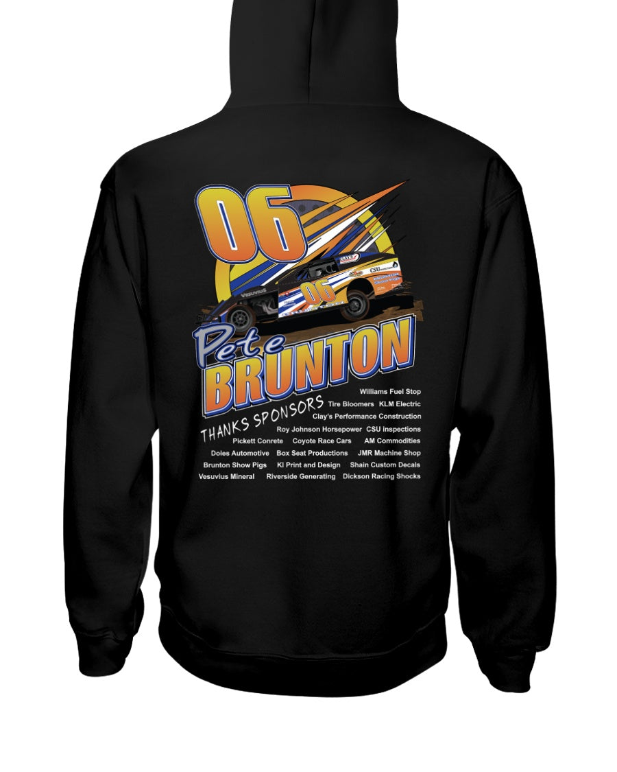 Pete Brunton Hoodie 2020 - Red Bomb Graphics - Custom Dirt Racing Shirts