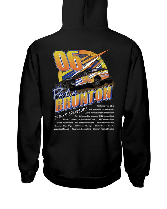 Pete Brunton Hoodie 2020 - Red Bomb Graphics - Custom Dirt Racing Shirts