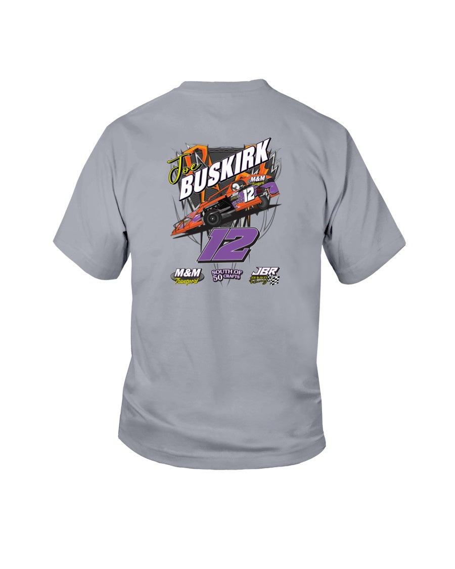 Joe Buskirk 2020 Youth - Red Bomb Graphics - Custom Dirt Racing Shirts