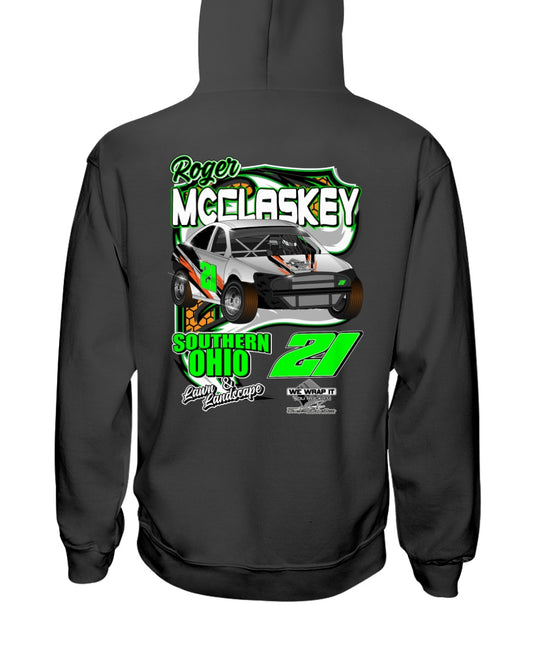 Roger McClaskey 2020 Hoodie - Red Bomb Graphics - Custom Dirt Racing Shirts