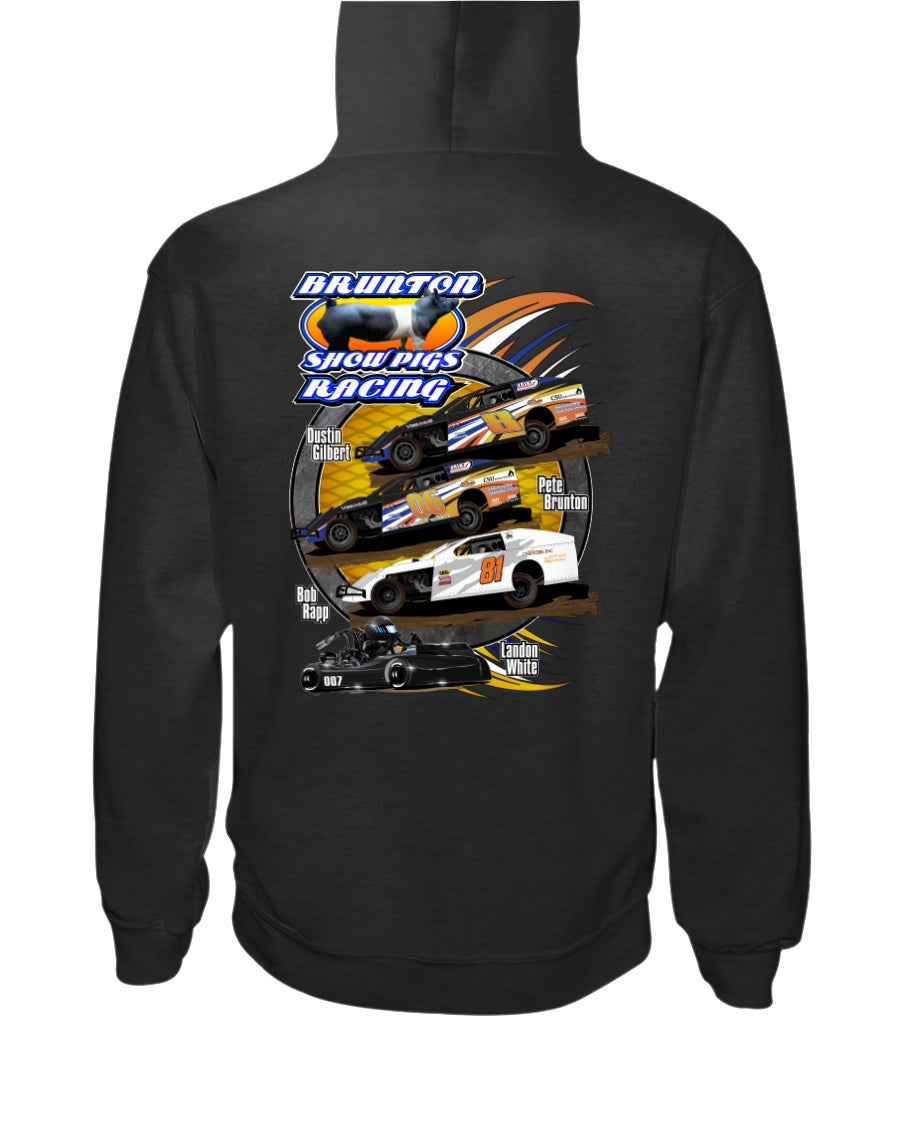 Brunton Show Pig Racing 2020 Hoodie - Red Bomb Graphics - Custom Dirt Racing Shirts