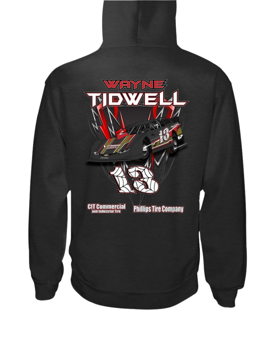 Wayne Tidwell 2020 Hoodie - Red Bomb Graphics - Custom Dirt Racing Shirts