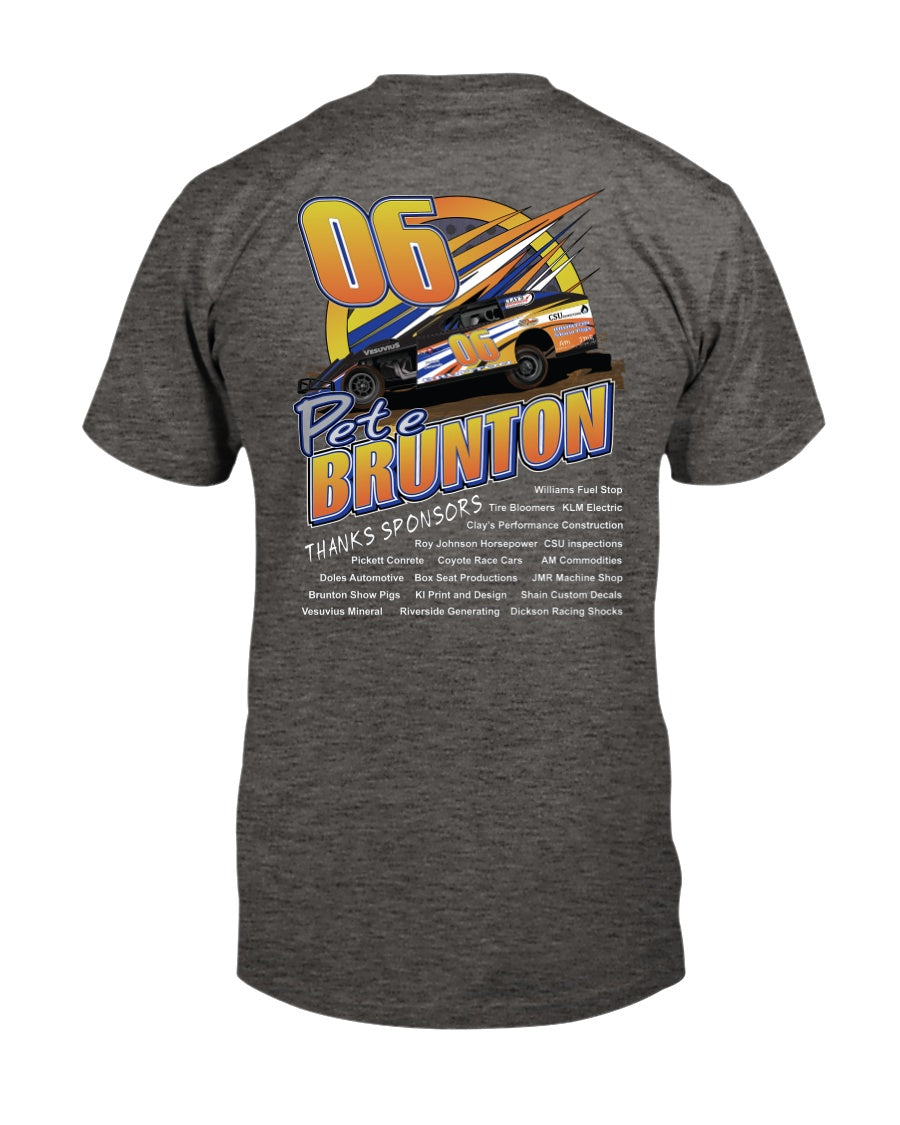 Pete Brunton 2020 #2 - Red Bomb Graphics - Custom Dirt Racing Shirts