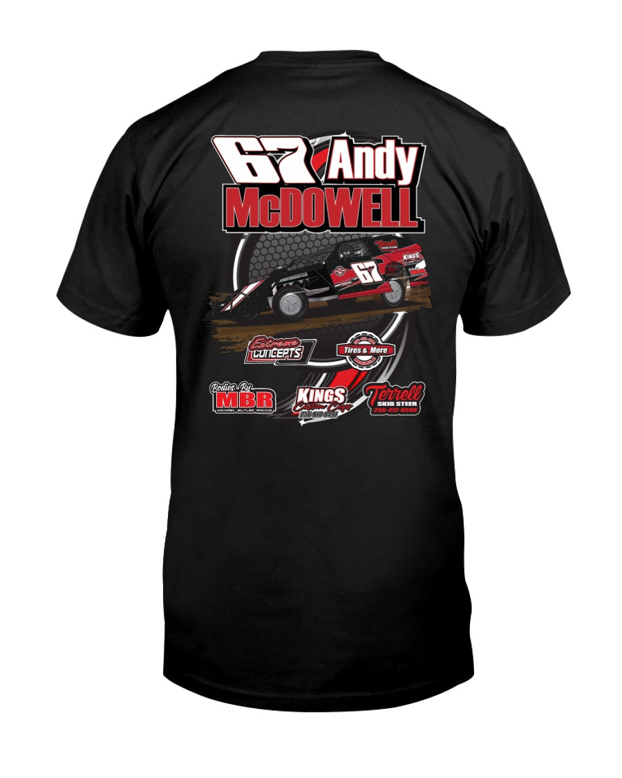 Andy Mcdowell 2020 - Red Bomb Graphics - Custom Dirt Racing Shirts