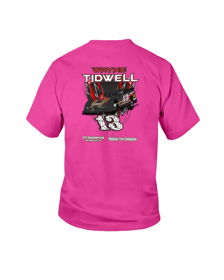 Wayne Tidwell 2020 Youth - Red Bomb Graphics - Custom Dirt Racing Shirts