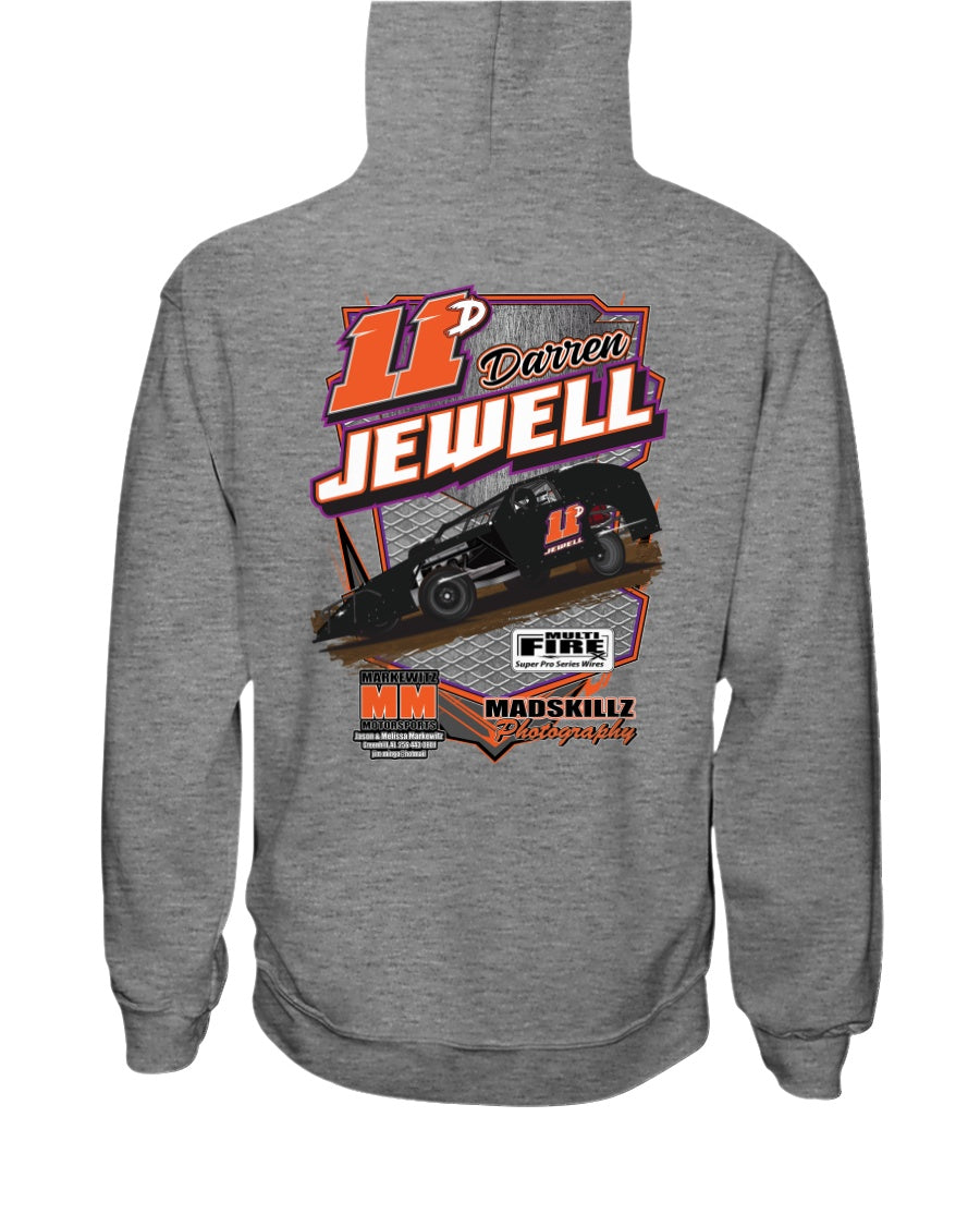 Darren Jewell 200 Hoodie - Red Bomb Graphics - Custom Dirt Racing Shirts