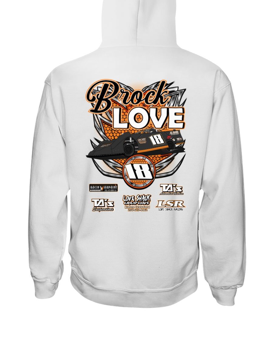 Brock Love 2020 Hoodie - Red Bomb Graphics - Custom Dirt Racing Shirts