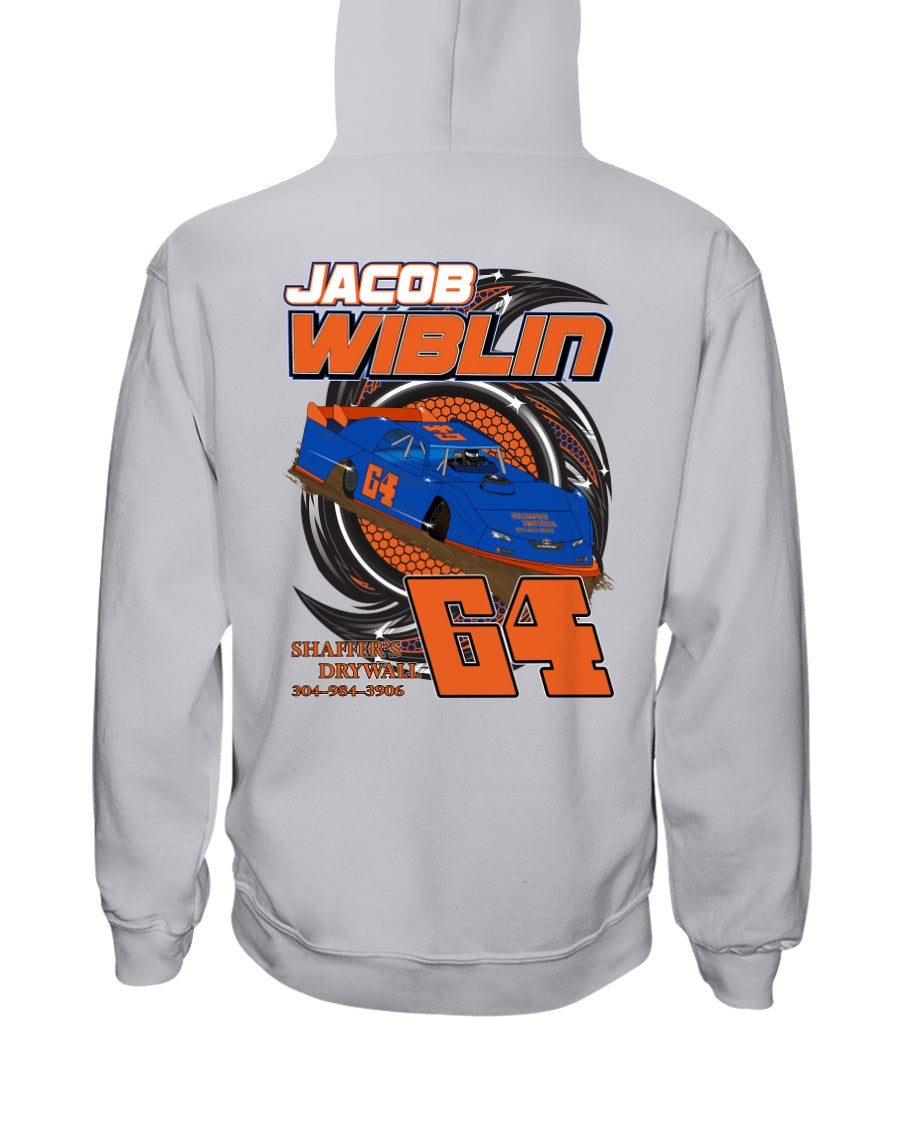 Jacob Wiblin 2020 Hoodie - Red Bomb Graphics - Custom Dirt Racing Shirts