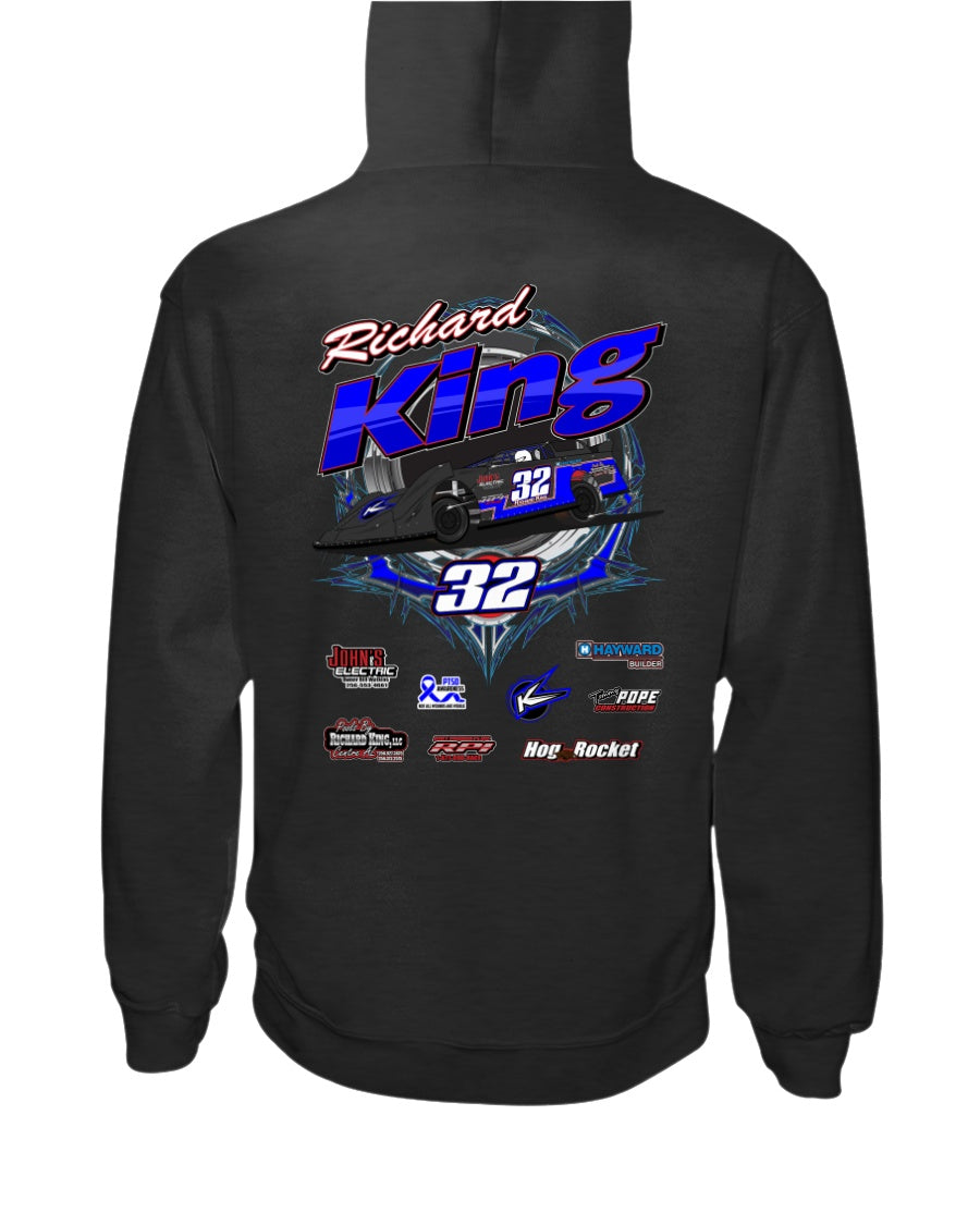 Richard King 2020 Hoodie - Red Bomb Graphics - Custom Dirt Racing Shirts