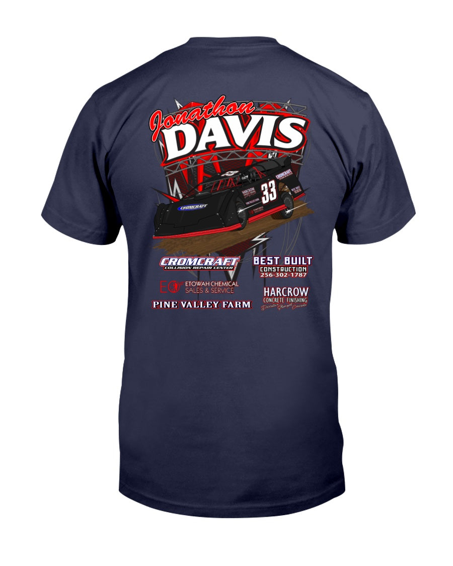 Jonathon Davis 2020 - Red Bomb Graphics - Custom Dirt Racing Shirts