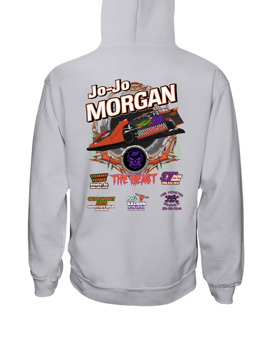 Jo-Jo Morgan 2020 Hoodie - Red Bomb Graphics - Custom Dirt Racing Shirts