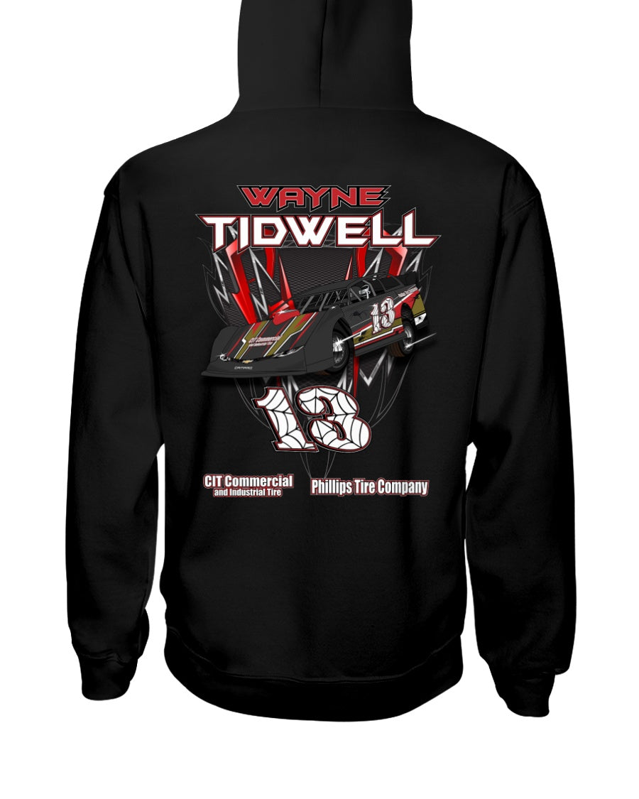 Wayne Tidwell 2020 Hoodie - Red Bomb Graphics - Custom Dirt Racing Shirts