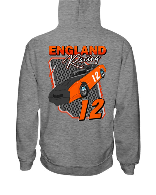 England Racing 2020 Hoodie - Red Bomb Graphics - Custom Dirt Racing Shirts