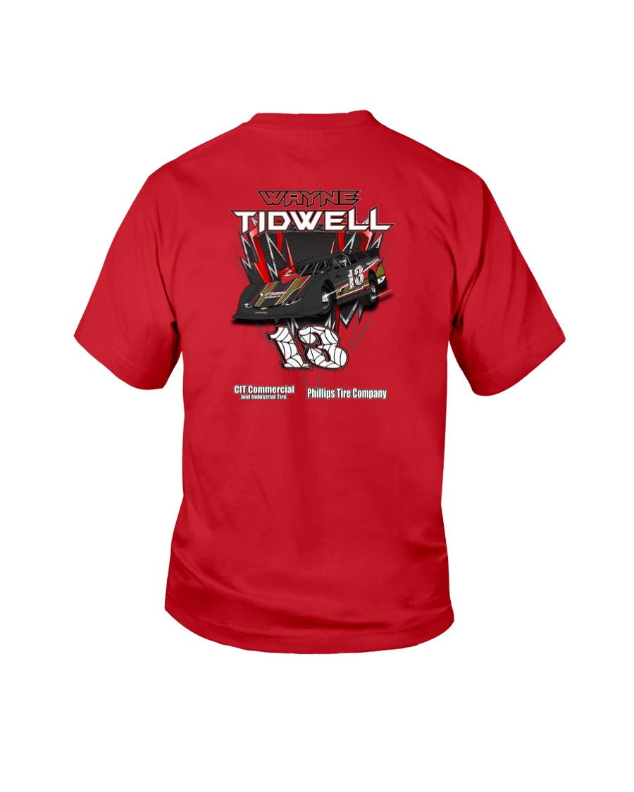 Wayne Tidwell 2020 Youth - Red Bomb Graphics - Custom Dirt Racing Shirts