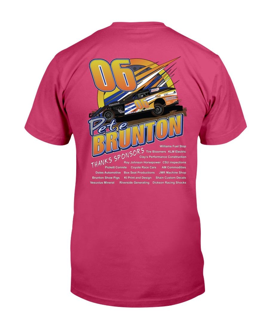 Pete Brunton 2020 #2 - Red Bomb Graphics - Custom Dirt Racing Shirts