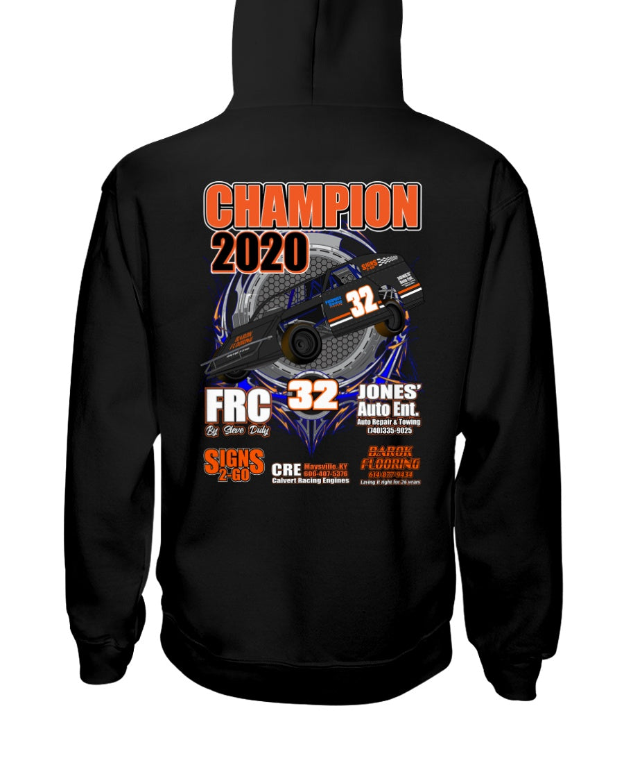 Brandon Furniss 2020 Champion Hoodie - Red Bomb Graphics - Custom Dirt Racing Shirts