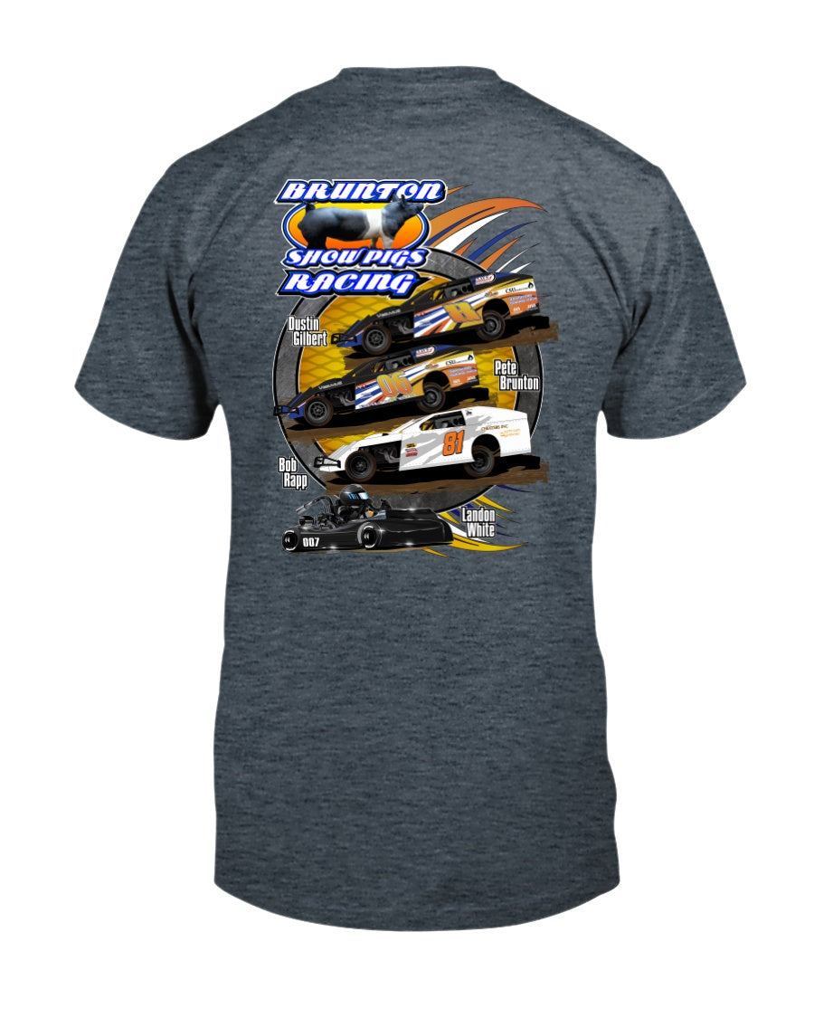 Brunton Show Pig Racing 2020 - Red Bomb Graphics - Custom Dirt Racing Shirts